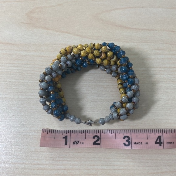 Teng Yue Braided bead Bracelet Yellow, Blue, Grey - Picture 3 of 5